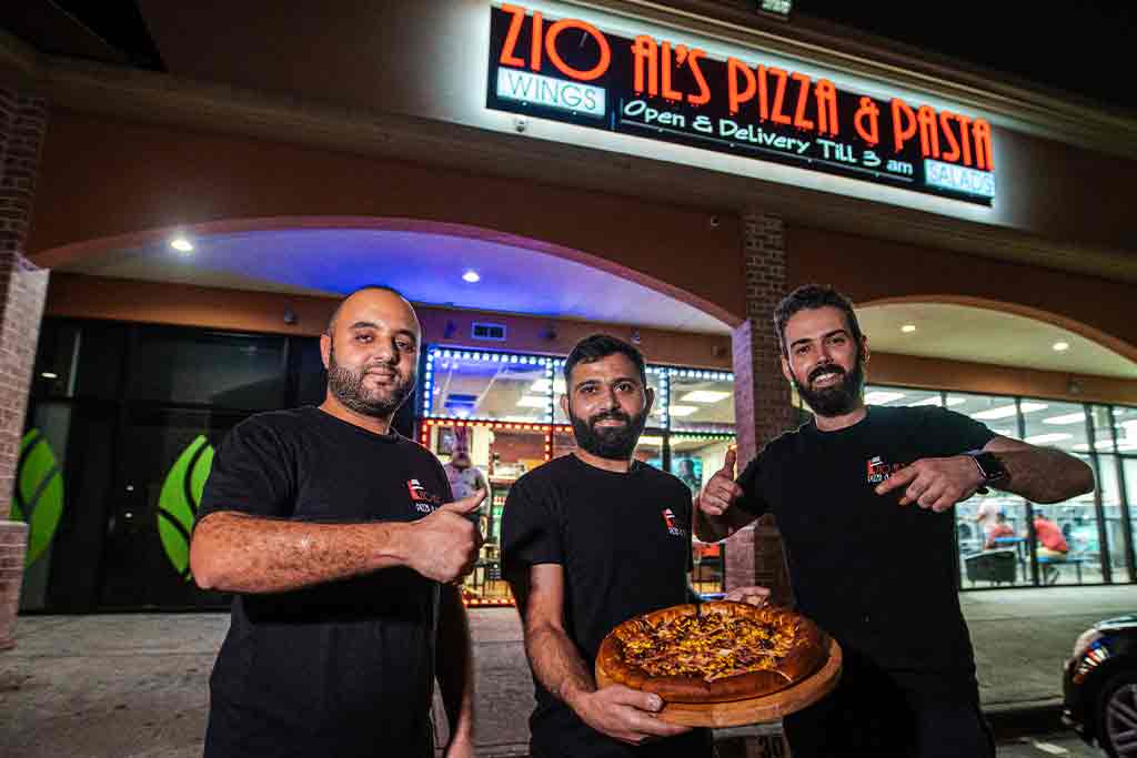 Zio Al’s Pizza in Carrollton, offering authentic Italian pizza, pasta, wings, and catering services. Hablamos Español, open daily until 3 AM.